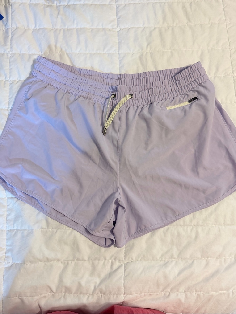 Vuori Lavender Athletic Shorts with Drawstring